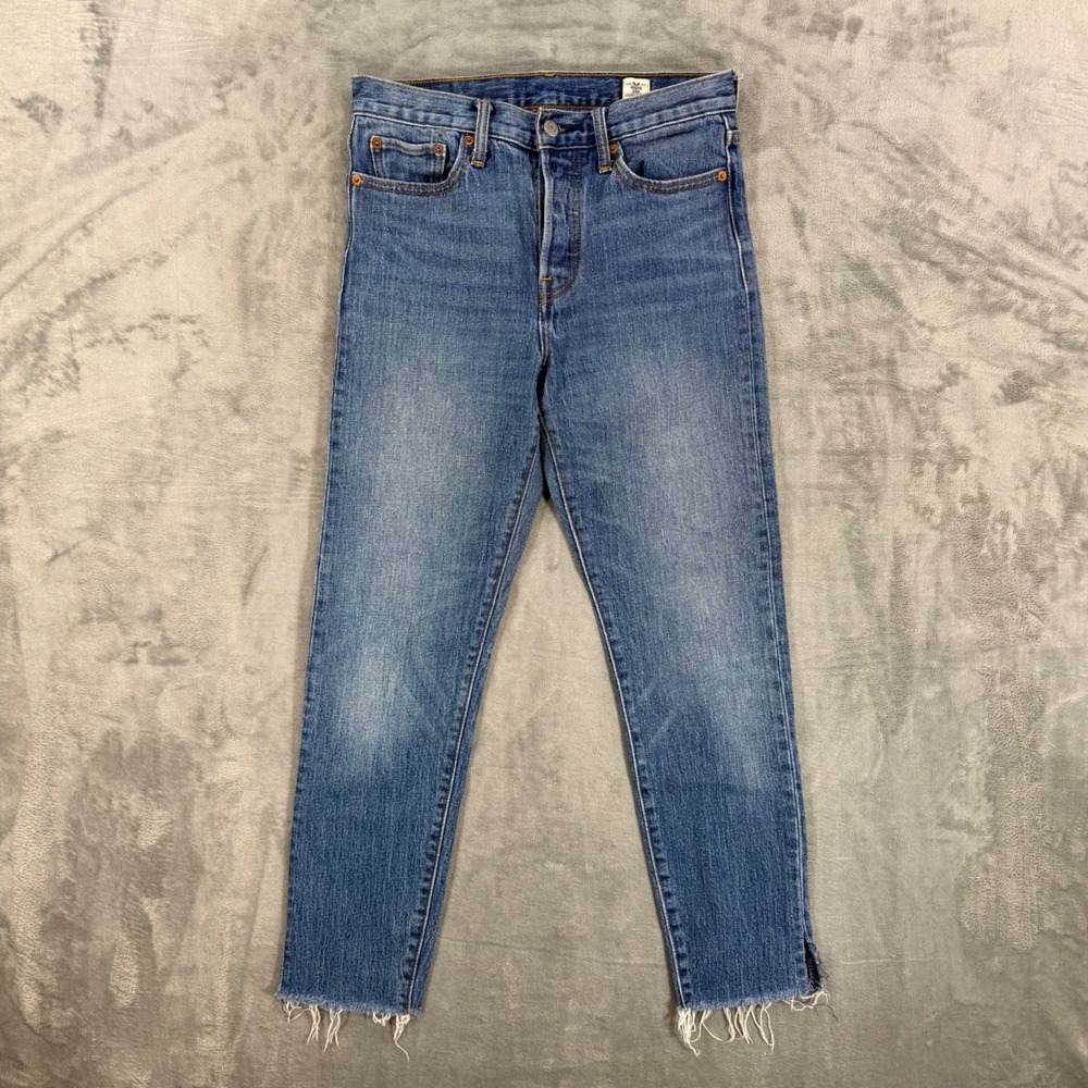 Levi's 501 White Oak Cone Denim Skinny Jeans Women's Size 28 Blue Button Fly